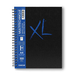 Canson XL MIX MEDIA TEXTURED Скетчбук на спирали A4 300 г/м2 на спирали 34 л. C31200L016