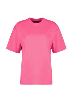 Fusya%100 Kal?n Pamuklu Premium Oversize/Genis Kal?p Bisiklet Yaka Orme T-Shirt TWOSS23TS00040