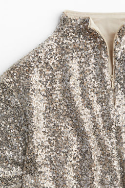 Sequined turtleneck top - H&m фото 7