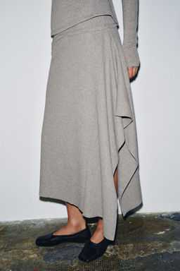 ASYMMETRIC MIDI SKIRT - Zara фото 4
