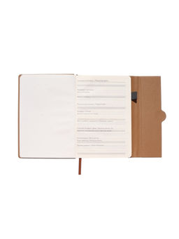 Ежедневник недатированный формат А5, с клапаном, 96 листов, в линейку, пвх, серый - Simaland фото 4