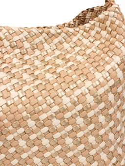 LACCOMA сумка СУ1053-0-мультицвет бежевый эко кожа хлопок  фото 3