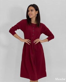 Платье Миндж (бордовый) - Nadi bordo фото 4