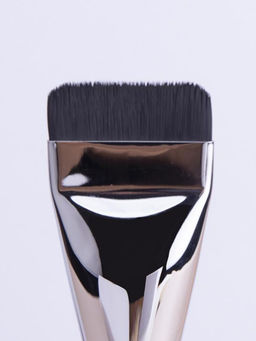 Kristaller Плоская макияжная кисть для нанесения тональных средств и масок, ворс нейлон, черный