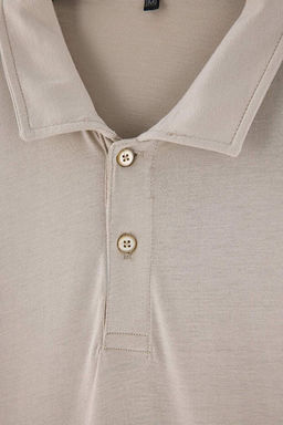 Gri Regular/Normal Kesim Modal __erikli Polo Yaka T-shirt TMNSS26PO00043 - Trendyolmilla фото 2