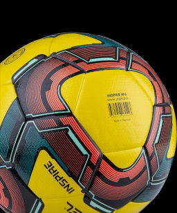Мяч футзальный JOGEL Inspire №4, желтый/черный/красный  фото 6
