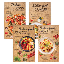 Набор полотенец Этель Italian food 4 шт, 100% хлопок