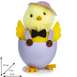 Фигурка декоративная Цыпленок, L6 W5 H9,5 см, 5в. - Remeco фото 2