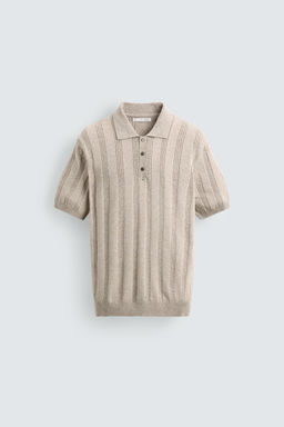 POLO PUNTO REGULAR FIT ESTRUCTURA / Crudo / Beige - Zara фото 7