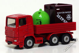 Грузовик мусоросборочный Siku с контейнерами  фото 2
