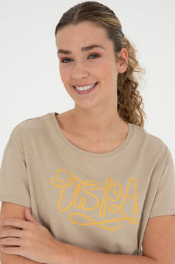 Женская футболка светло-хаки - U.s. polo assn фото 9