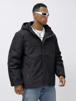 Куртка спортивная мужская зимняя большого размера черного цвета 66613Ch - Mtforce фото 9