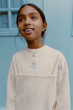 SUDADERA BORDADO ENTRED?S / Crudo - Zara фото 2