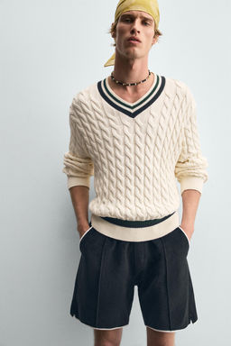 CONTRAST TOWELLING BERMUDA SHORTS - Zara фото 14