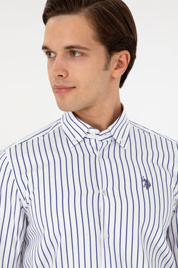 Мужская темно-синяя рубашка с длинным рукавом Неожиданная скидка в корзине - U.s. polo assn фото 2