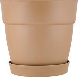 Горшок для цветов InGreen Villa de Fiori с фикс. поддоном 2л, D170мм, молочный шоколад IG660110047