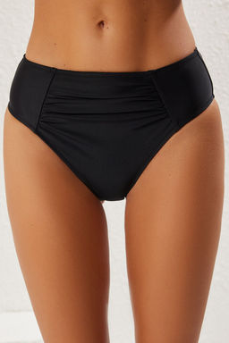 TRENDYOLMILLA Siyah Yuksek Bel Drapeli Regular Bikini Alt? TBESS25BA00030  фото 7