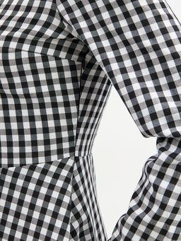 Платье с кружевным воротником потайная планка