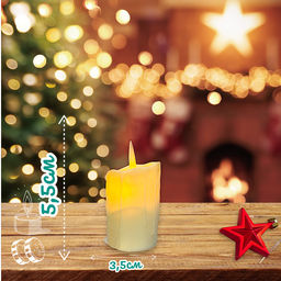 Свеча нвогодняя 6см мерцающая
