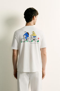 CAMISETA REGULAR FIT ESTAMPADOS COMBINADOS / Blanco roto - Zara фото 3