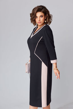 Платье Aira Style 24-46 Черно-розовый