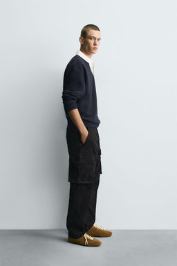 RELAXED FIT CARGO TROUSERS - Zara фото 13