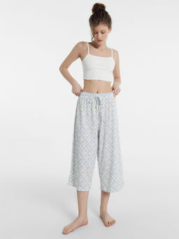 Бриджи женские белые с цветочным орнаментом - Mark formelle фото 3