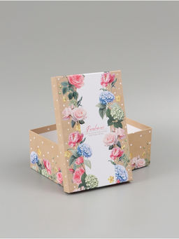 Набор подарочных коробок 10 в 1 Нежные цветы, 12 ? 7 ? 4 - 32.5 ? 20 ? 12.5 см
