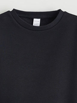 Bisiklet Yaka Erkek Bebek Kal?n Sweatshirt