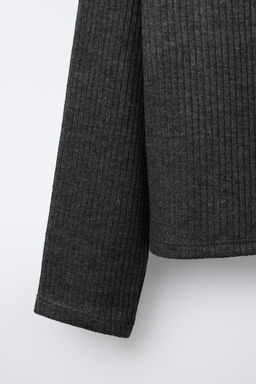 RIBBED STUD T-SHIRT - Zara фото 4