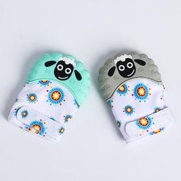 Прорезыватель рукавичка Овечка, на липучке, цвет МИКС, Крошка Я фото 4
