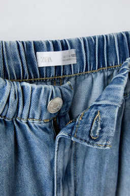 FLOWING DENIM BERMUDA SHORTS WITH ELASTICATED WAIST - Zara фото 4