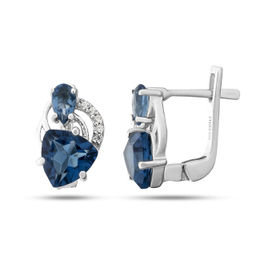 Серьги, танзанит выращ., Аксиома