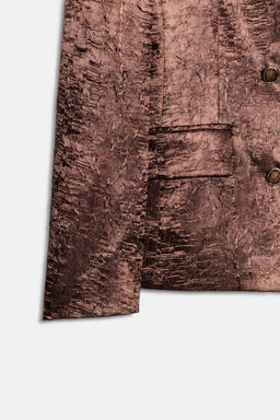 BLAZER HOMBRERAS EFECTO ARRUGADO / Cobre - Zara фото 7