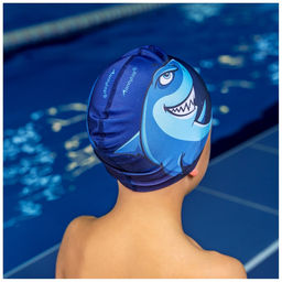 Шапочка для плавания детская ONLYTOP Swim «Акула», тканевая, обхват 46-52 см, МИКС