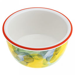 Акварель Салатник-контейнер фарфоровый 640мл, д14,8х6,9см, круглый, с деколью, отводка, пластмассовая крышка, герметичная, с клипсами, с силиконовым уплотнителем (Китай) - Домашняя мода фото 6