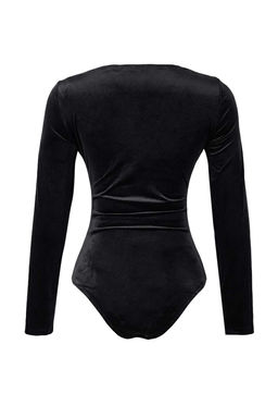 Siyah Kare Yaka Orme Kadife Alttan C?tc?tl? Body TPRAW26BD00009 - Trendyolmilla фото 6