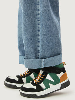 Ботинки 16м15325 белый/изумруд