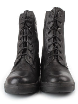 05-9011 BLACK Ботинки зимние мужские (натуральная кожа, искусственный мех)