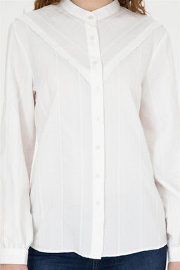 Женская белая рубашка с длинным рукавом - U.s. polo assn фото 6