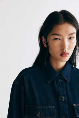 Camisa denim de corte holgado - H&m фото 4