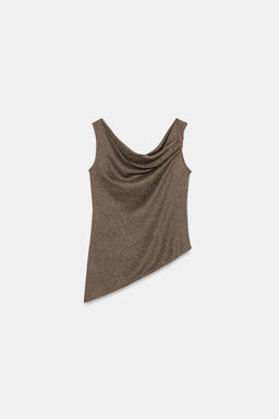 TOP R?STICO ASIM?TRICO / Marr?n - Zara фото 5