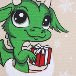 Полотенце Доляна Дракоша в носочке 28х46 см, 100% хл, вафля 160 г/м2  фото 3