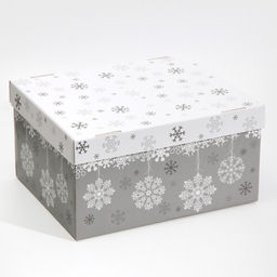 Коробка подарочная новогодняя складная Let it snow, 31×25.5×16 см, Новый год