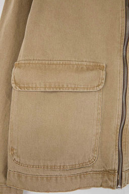 Bej Regular Cepli Denim Kot Ceket TMNSS26CE00001 - Trendyolmilla фото 5