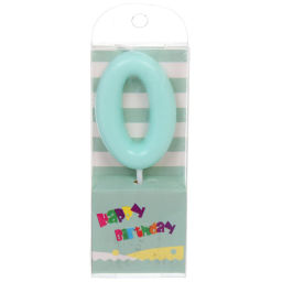 Цена за 10 шт. Свеча для торта Цифра Праздник "0" 9 см