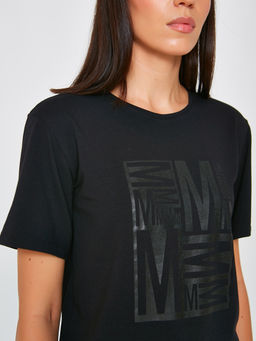 Чёрная футболка с принтом - Marchello marchellini фото 5