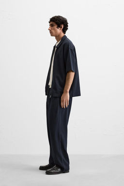 SEERSUCKER POLO SHIRT WITH ZIP - Zara фото 4