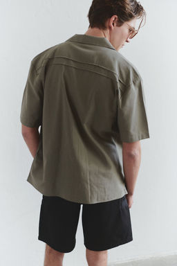 TRENDYOL MAN Limited Edition Haki Regular Fit Keten Kar?s?ml? Gomlek TMNSS25GO00038 - Trendyolmilla фото 4