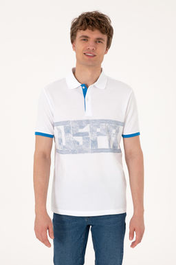 Erkek Regular Fit Polo Yaka Beyaz Ti__rt Sepette S_rpriz _ndirim